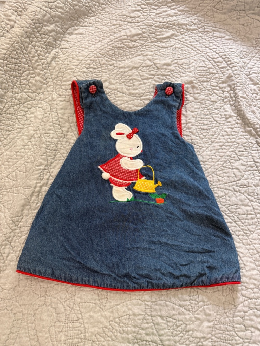Denim Toddler Tank w/ Bunny Graphic